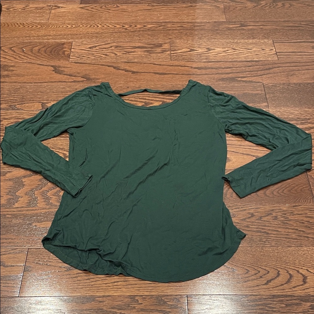 Dynamite Deep Green Long Sleeve Blouse